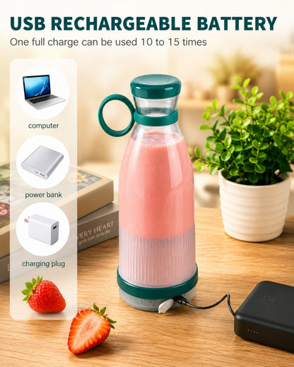 Portable USB Rechargeable Juicer Blender Bottle – Fresh Smoothie Maker