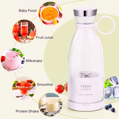 Portable USB Rechargeable Juicer Blender Bottle – Fresh Smoothie Maker